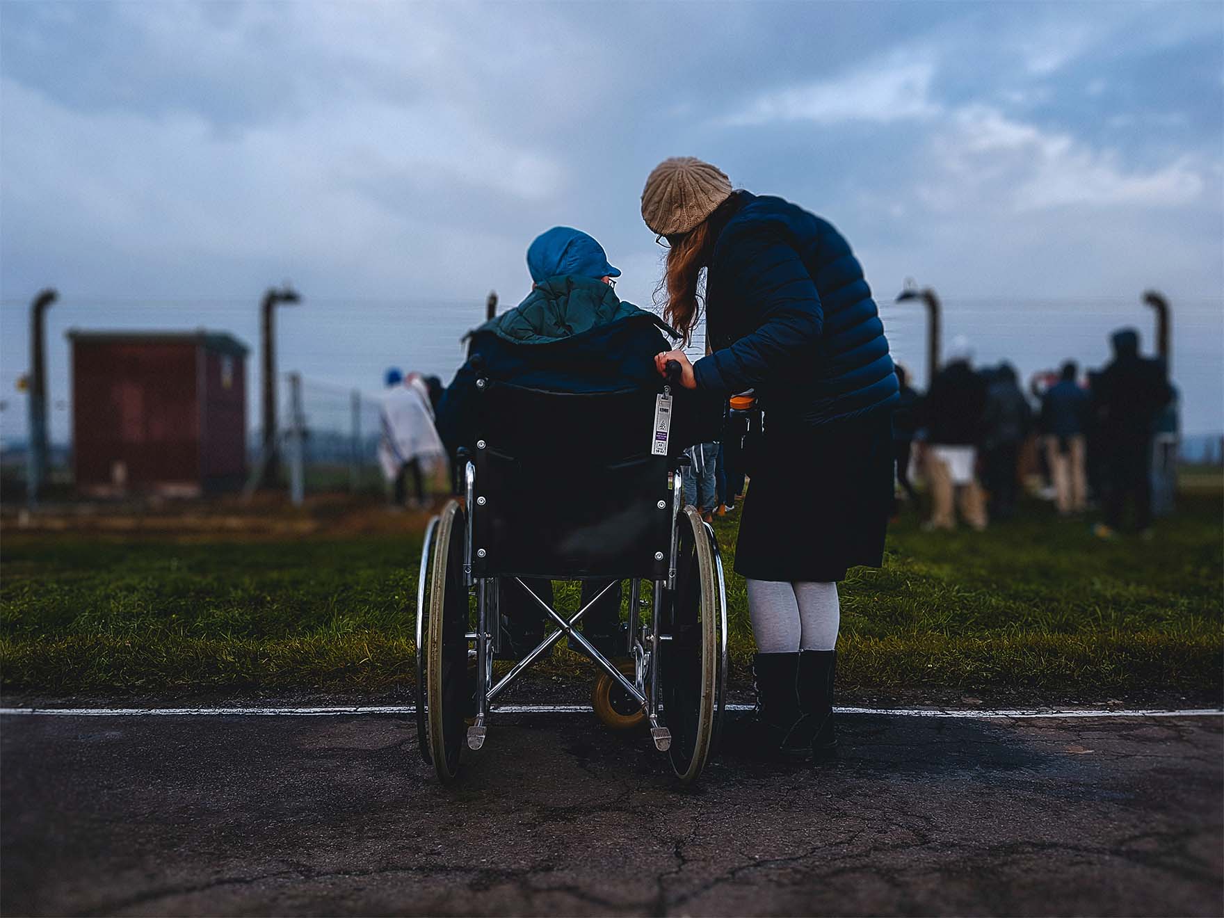 resident with a carer