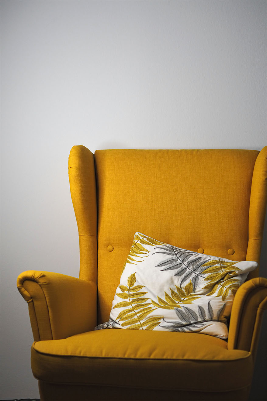 yellow armchair
