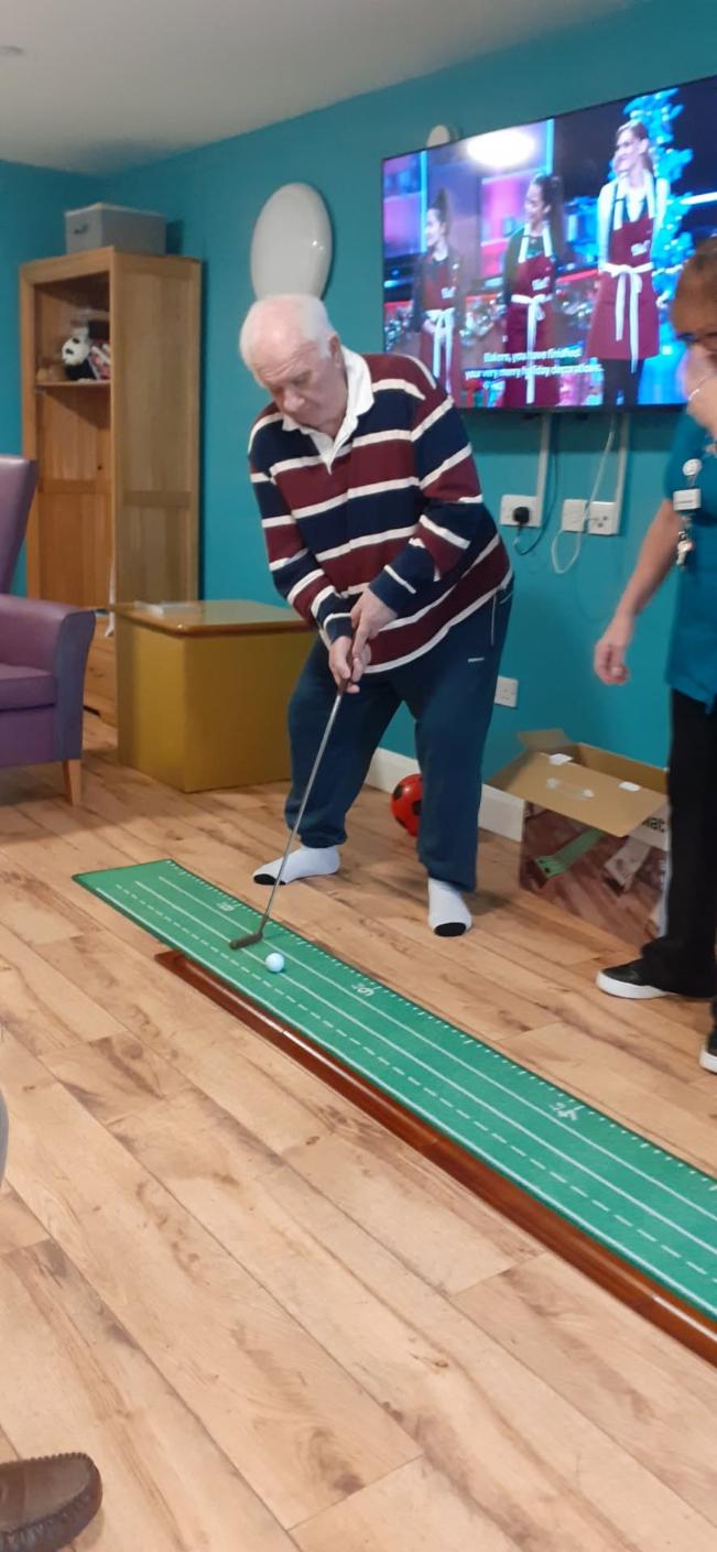 Residents taking part in activities at Mayflower Care Home